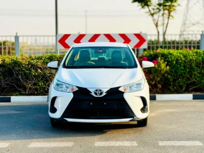 2022 Toyota Yaris 1.5L 4 Cylinders Petrol Engine White Beige Sedan GCC Specs Excellent Condition
