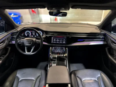 2023 Audi Q8 55 TFSI quattro S line 3.0L Turbocharged V6 Petrol Engine Blue Black SUV GCC Specs