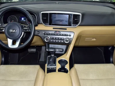 2019 Kia Sportage LX 4 Cylinders Petrol Engine Black tan SUV GCC Specs Automatic Transmission