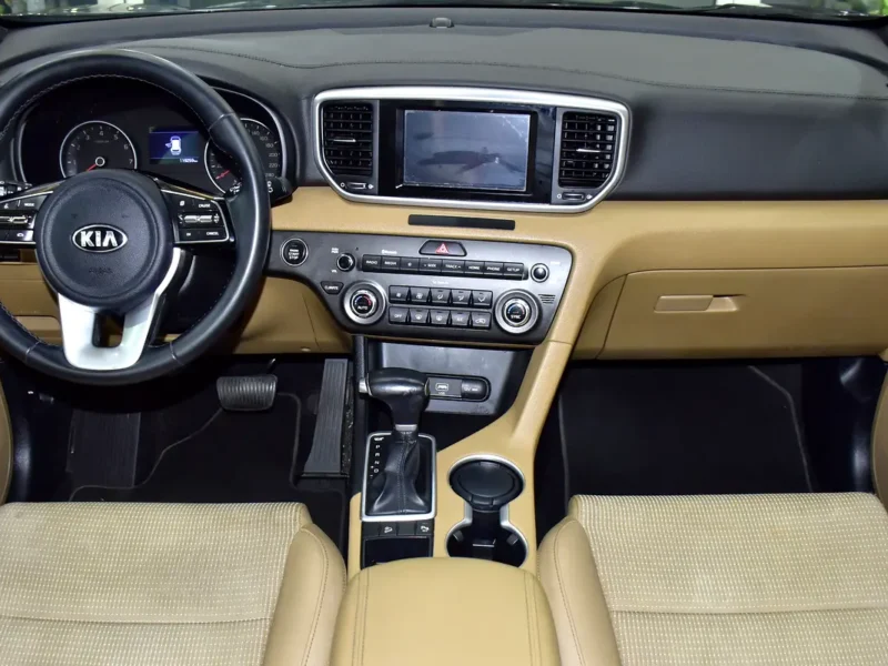 2019 Kia Sportage LX 4 Cylinders Petrol Engine Black tan SUV GCC Specs Automatic Transmission