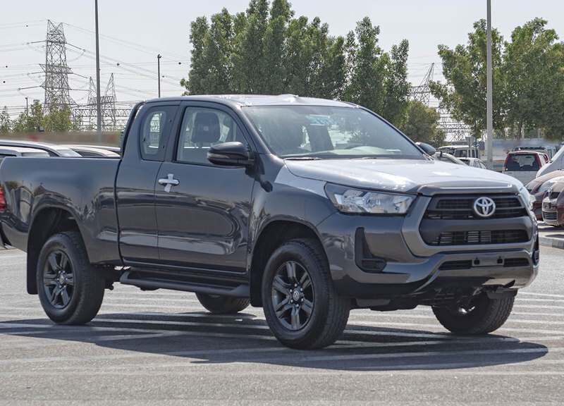 2026 Toyota Hilux 2.4 Litres 4 Cylinders Diesel Engine Dark Grey Black Pickup Truck GCC Specs