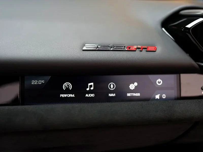 2023 Ferrari 296 GTB Standard 3.0-liter Twin-Turbocharged V6 Hybrid Engine Red Black Coupe