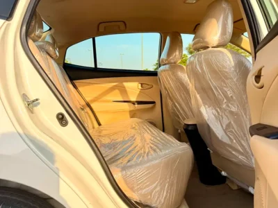 2022 Toyota Yaris 1.5L 4 Cylinders Petrol Engine White Beige Sedan GCC Specs Excellent Condition