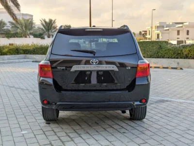 2009 Toyota Highlander 3.5 Litres V6 Petrol Engine Black Beige Reliable Family SUV GCC Specs