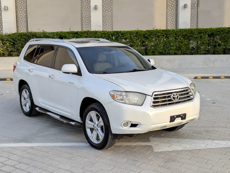 2010 Toyota Highlander Limited 3.5 Litres V6 Petrol Engine White Beige SUV Full Option US Specs
