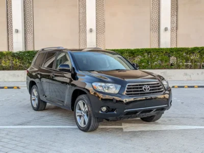 2009 Toyota Highlander 3.5 Litres V6 Petrol Engine Black Beige Reliable Family SUV GCC Specs