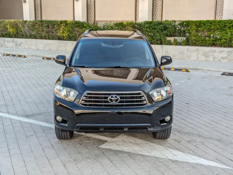 2009 Toyota Highlander 3.5 Litres V6 Petrol Engine Black Beige Reliable Family SUV GCC Specs