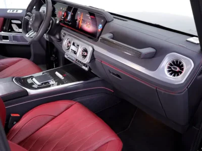 2026 Mercedes-Benz G-Class G 63 AMG 4.0L V8 Biturbo Engine Black Maroon SUV CARBON INTERIOR