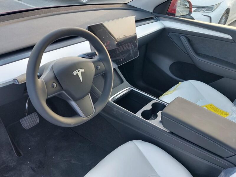 2024 Tesla Model Y Electric Vehicle Red Beige SUV GCC Specs Automatic RWD