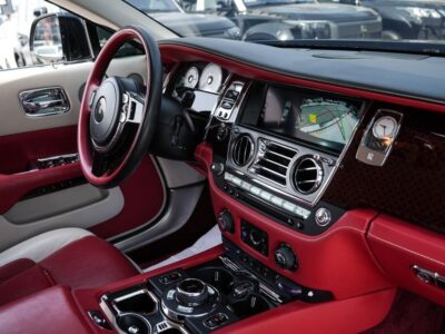 2018 Rolls-Royce Wraith Black Badge 6.6-liter twin-turbocharged V12 Engine Black Red Coupe