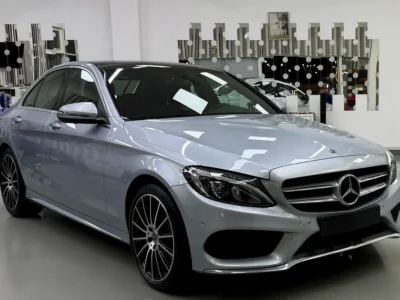 2018 Mercedes-Benz C-Class C200 4 Cylinders Petrol Engine Blue Red Sedan GCC Specs