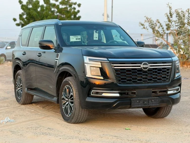 2026 Nissan Patrol LE TITANIUM 3.5 Litres 6 Cylinders Petrol Engine Black Maroon SUV GCC Specs
