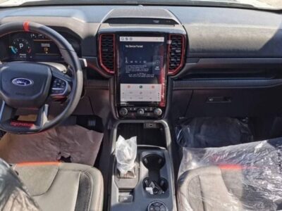 2026 Ford Ranger Raptor 3.0-liter twin-turbocharged EcoBoost V6 Engine Black Pickup Truck