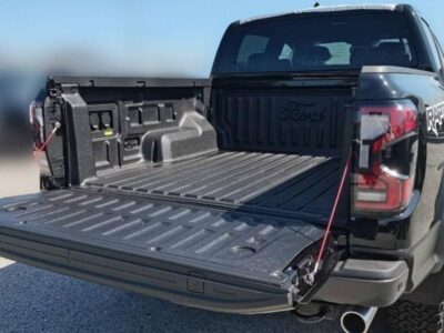 2026 Ford Ranger Raptor 3.0-liter twin-turbocharged EcoBoost V6 Engine Black Pickup Truck