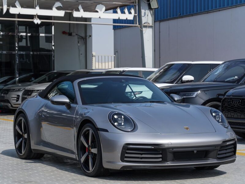 2021 Porsche 911 3.0-liter twin-turbo flat-six Engine Silver Black Convertible GCC Specs
