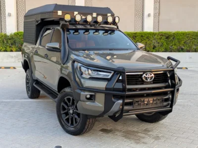 2021 Toyota Hilux Adventure 4.0 Litres V6 Petrol Engine Grey Red Pickup Truck GCC Specs