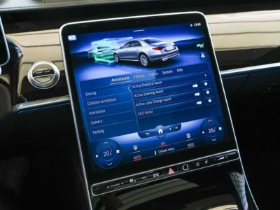 2022 Mercedes-Benz S580e 3.0 Litres Turbocharged 6 Cylinders Hybrid Engine White Black Sedan
