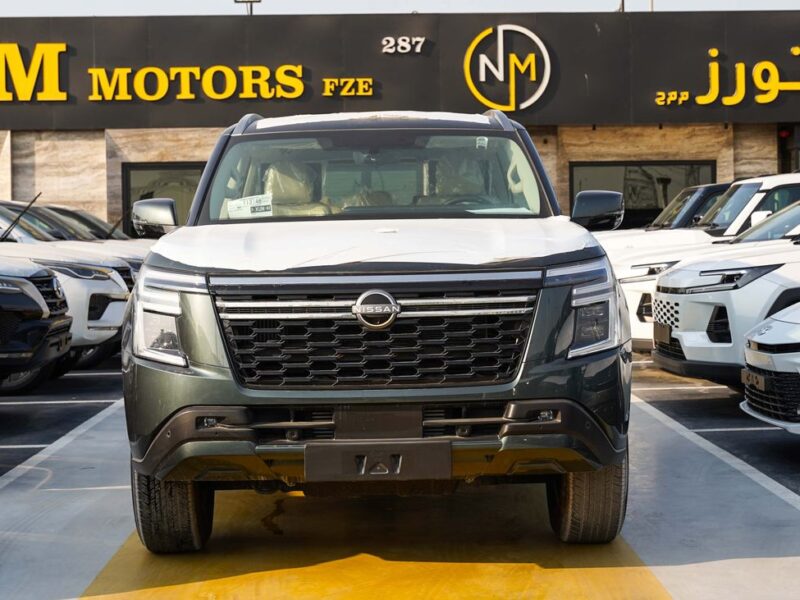 2026 Nissan Patrol LE T2 3.5-liter V6 twin-turbocharged Petrol Engine Green Beige SUV GCC Specs