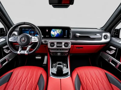 2021 Mercedes-Benz G-Class G 63 AMG 4.0L V8 Biturbo Petrol Engine White Red SUV Japanese Specs