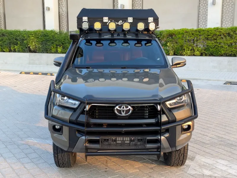 2021 Toyota Hilux Adventure 4.0 Litres V6 Petrol Engine Grey Red Pickup Truck GCC Specs