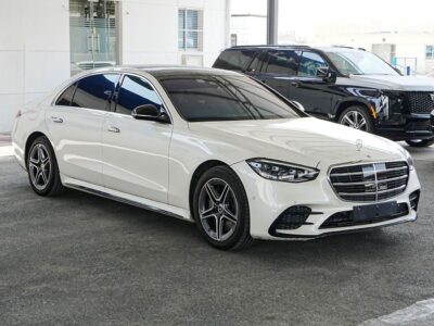 2022 Mercedes-Benz S580e 3.0 Litres Turbocharged 6 Cylinders Hybrid Engine White Black Sedan
