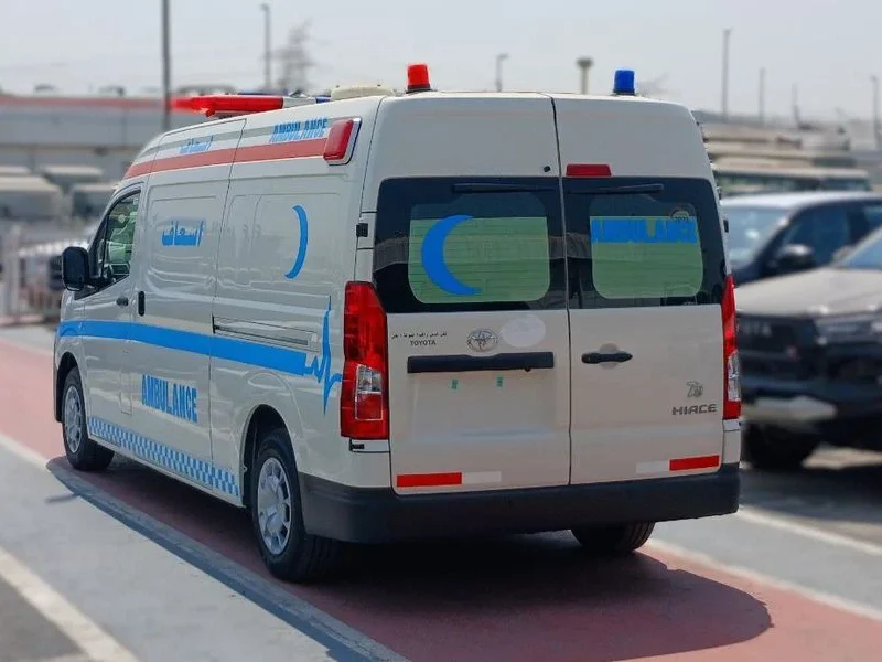 2026 Toyota Hiace GL 3.5 Litres 6 Cylinders Petrol Engine White Blue Ambulance Van GCC Specs