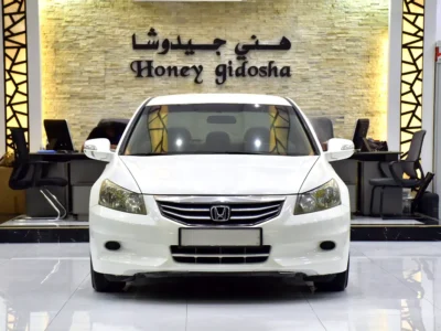 2012 Honda Accord EX 4 Cylinders Petrol Engine White Beige Sedan GCC Specs Automatic