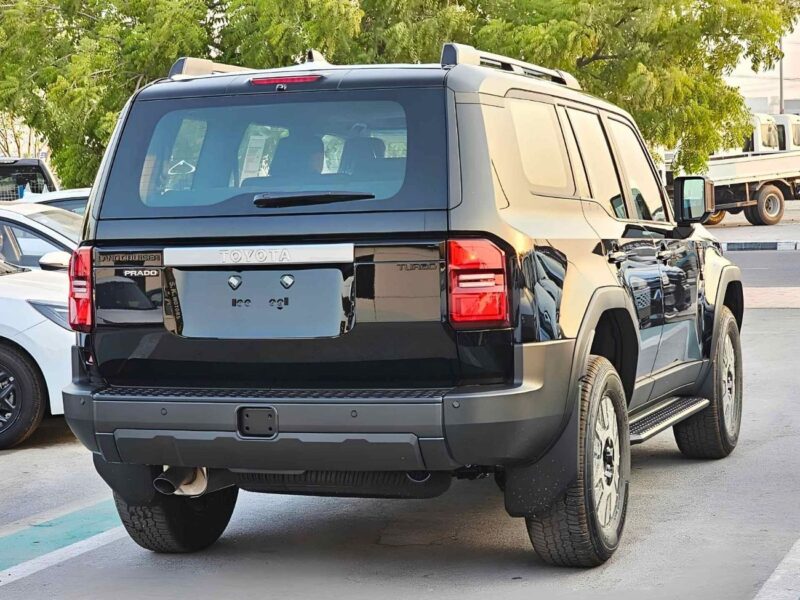 2027 Toyota Prado TURBO ALL ROUNDER 2.4 Litres PETROL V4 Engine Black Grey SUV GCC Specs