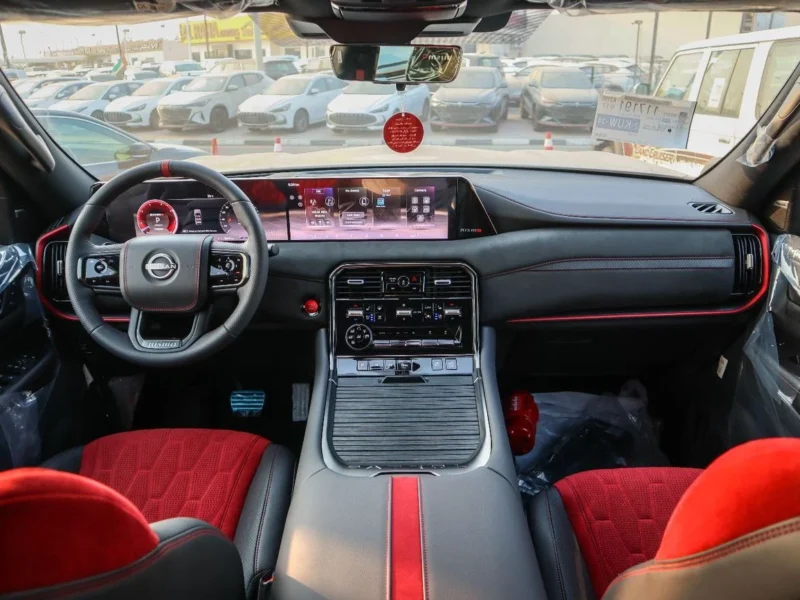 2026 Nissan Patrol NISMO 3.5L 6 Cylinders TWIN TURBO Petrol Engine Stealth Grey Red SUV GCC Specs