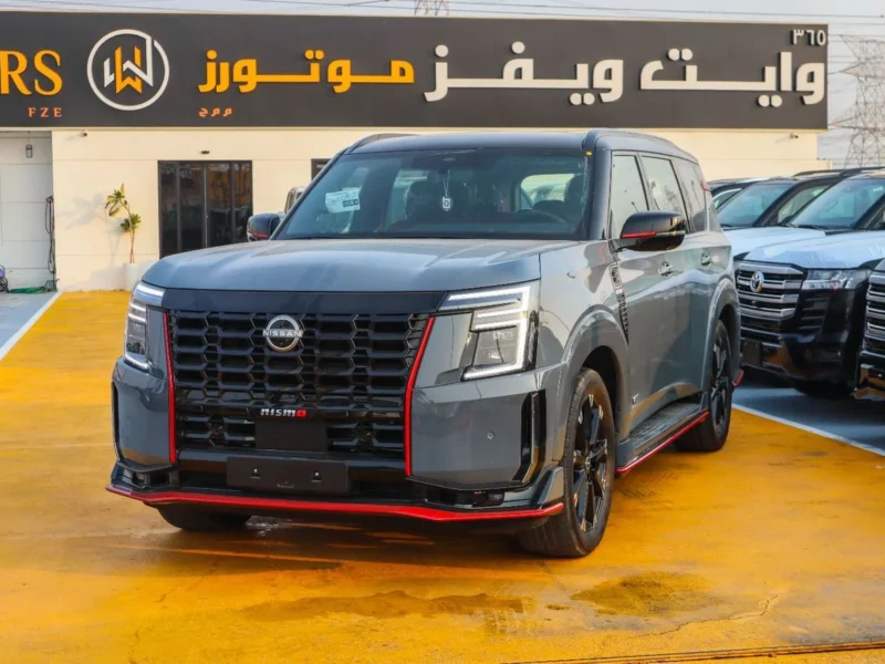 2026 Nissan Patrol NISMO 3.5L 6 Cylinders TWIN TURBO Petrol Engine Stealth Grey Red SUV GCC Specs