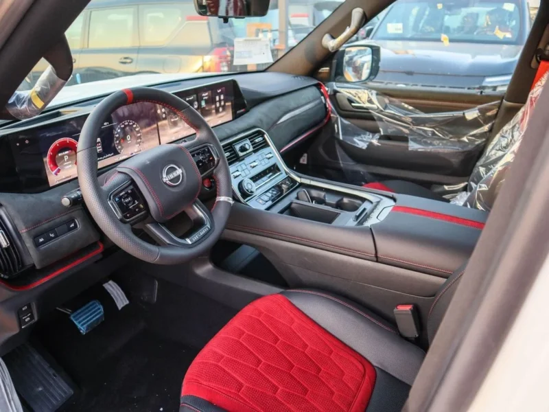 2026 Nissan Patrol NISMO 3.5 Litres V6 TWIN TURBO Petrol Engine White Red SUV GCC Specs