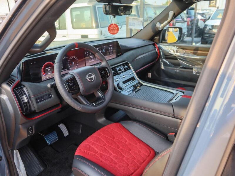 2026 Nissan Patrol NISMO 3.5L 6 Cylinders TWIN TURBO Petrol Engine Stealth Grey Red SUV GCC Specs