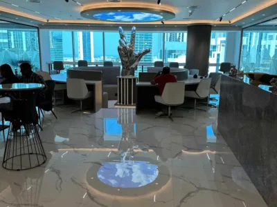 150 sqft INCUDING ALL BILLS FULLY FURNISHED MODERN OFFICE FOR RENT IN BUSINESS BAY (BK)