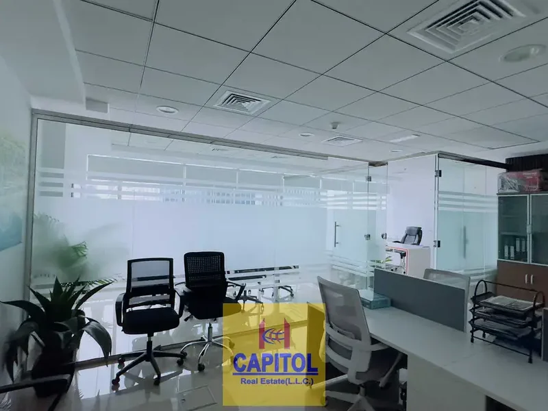 661 sqft Business Bay NO COMMISSION / Direct from Owner - Fully Furnished Office | Canal + City View