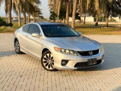 2015 Honda Accord Sport 4 Cylinders Petrol Engine Silver Beige Sedan GCC Specs Full Option