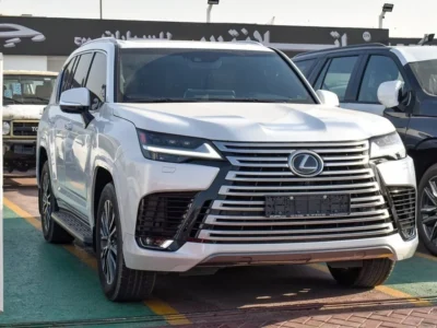 2023 Lexus LX600 SIGNATURE 3.5 Litres 6 Cylinders Hybrid Engine White Tan SUV GCC Specs