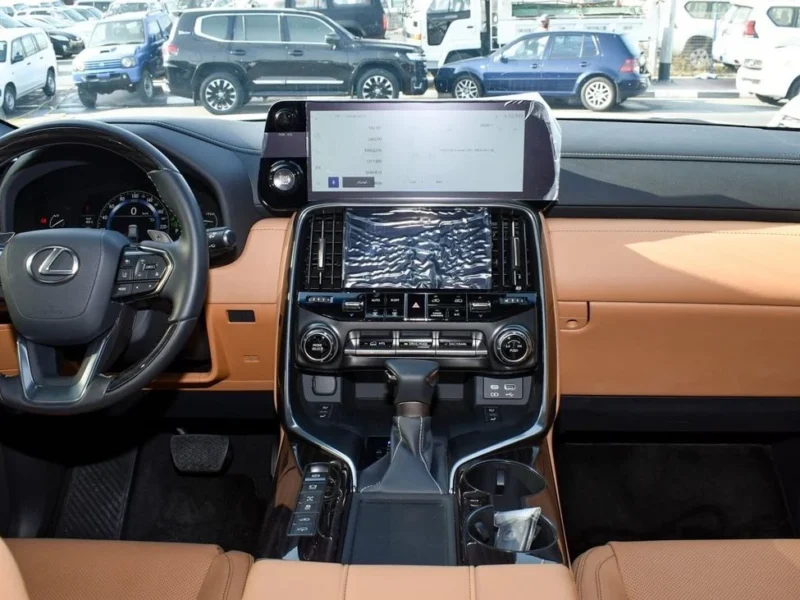 2023 Lexus LX600 SIGNATURE 3.5 Litres 6 Cylinders Hybrid Engine White Tan SUV GCC Specs