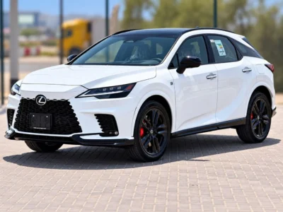 2026 Lexus RX500h F SPORT PERFORMANCE Automatic 2.4L 4 Cylinders Hybrid Engine White Red SUV