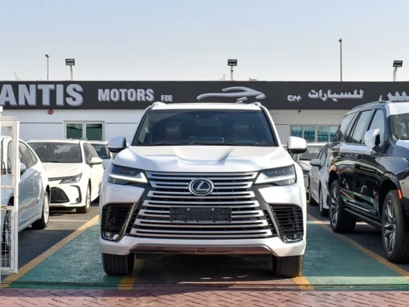2023 Lexus LX600 SIGNATURE 3.5 Litres 6 Cylinders Hybrid Engine White Tan SUV GCC Specs