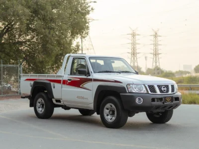 2022 Nissan Patrol Pickup GL 4.8 Litres 6 Cylinders Petrol Engine White Grey Pickup Truck