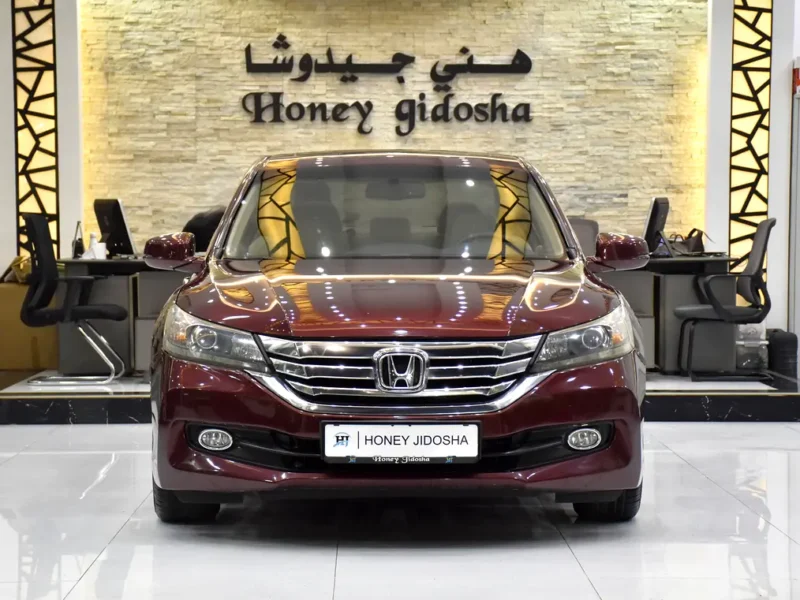 2016 Honda Accord EX 4 Cylinders Petrol Engine Burgundy Beige Sedan GCC Specs Automatic