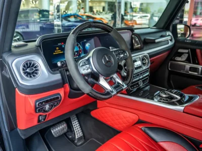 2021 Mercedes-Benz G-Class G 63 AMG 4.0 Litres V8 Biturbo Petrol Engine Black Red SUV GCC