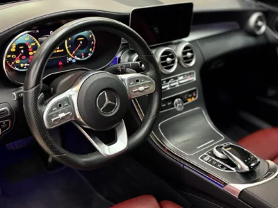 2020 Mercedes-Benz C-Class C200 4 Cylinders Petrol Engine Grey Red Sedan GCC Specs