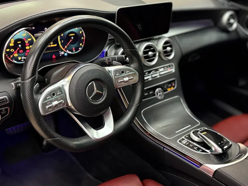 2020 Mercedes-Benz C-Class C200 4 Cylinders Petrol Engine Grey Red Sedan GCC Specs