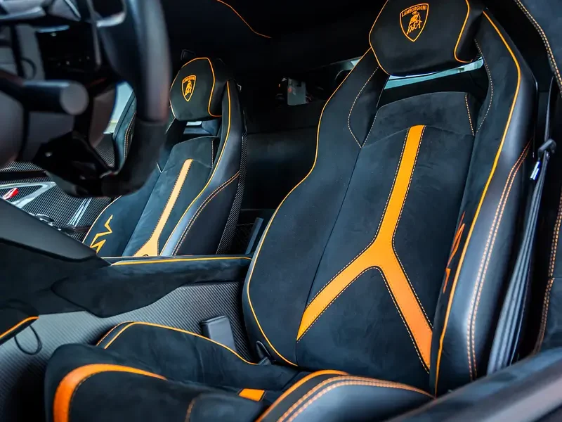 2017 Lamborghini Aventador LP 750-4 Superveloce 6.5-liter V12 Petrol Engine Orange Black Coupe