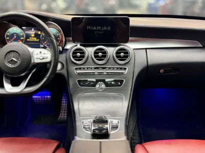 2020 Mercedes-Benz C-Class C200 4 Cylinders Petrol Engine Grey Red Sedan GCC Specs