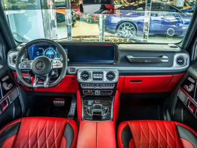 2021 Mercedes-Benz G-Class G 63 AMG 4.0 Litres V8 Biturbo Petrol Engine Black Red SUV GCC