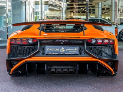 2017 Lamborghini Aventador LP 750-4 Superveloce 6.5-liter V12 Petrol Engine Orange Black Coupe