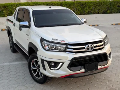 2018 Toyota Hilux Double Cab TRD 4.0 Litres 6 Cylinders Petrol Engine White Grey Pickup Truck