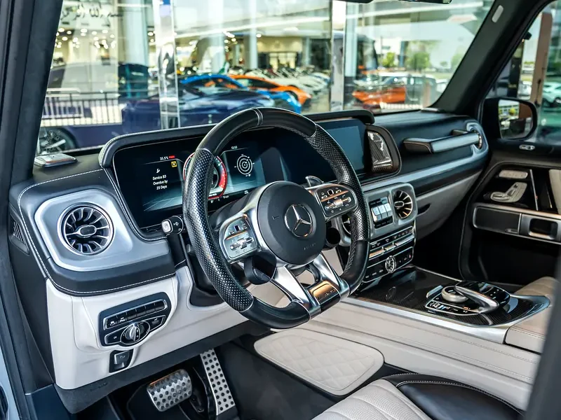 2021 Mercedes-Benz G-Class G 63 AMG 4.0 Litres V8 Biturbo Petrol Engine Grey White SUV